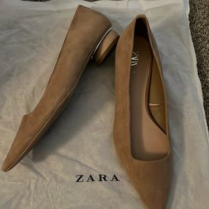 Zara suede flats